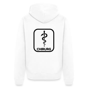 docteur / médecin / chirurgien / chirurgie - Veste à capuche bio Premium Unisexe - blanc - Dos - Thijin (182cm)