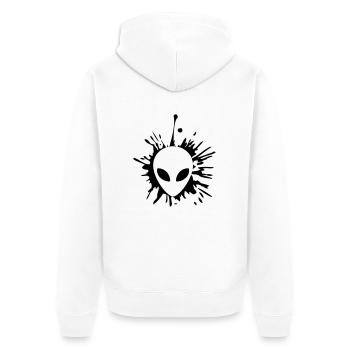 Alien blob of drops - Unisex Premium Organic Zip Hoodie - white - Back - Thijin (182cm)