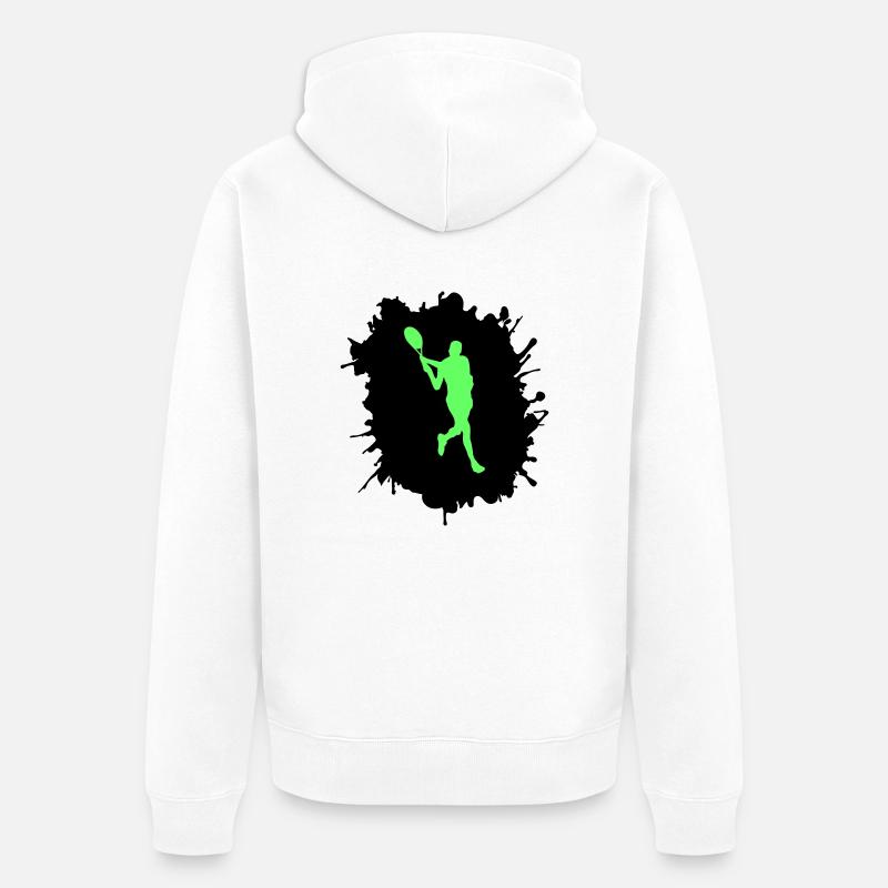 Tennis Blobs - Veste à capuche bio Premium Unisexe - blanc