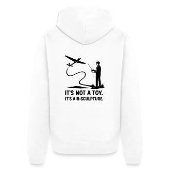 0005 air sculpture - Unisex Premium Organic Zip Hoodie - white - Back - Thijin (182cm)