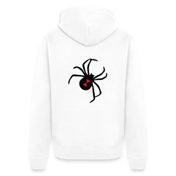 Black Widow Twocolor - Unisex Premium Bio Zip Hoodie - Weiß - Hinten - Thijin (182cm)