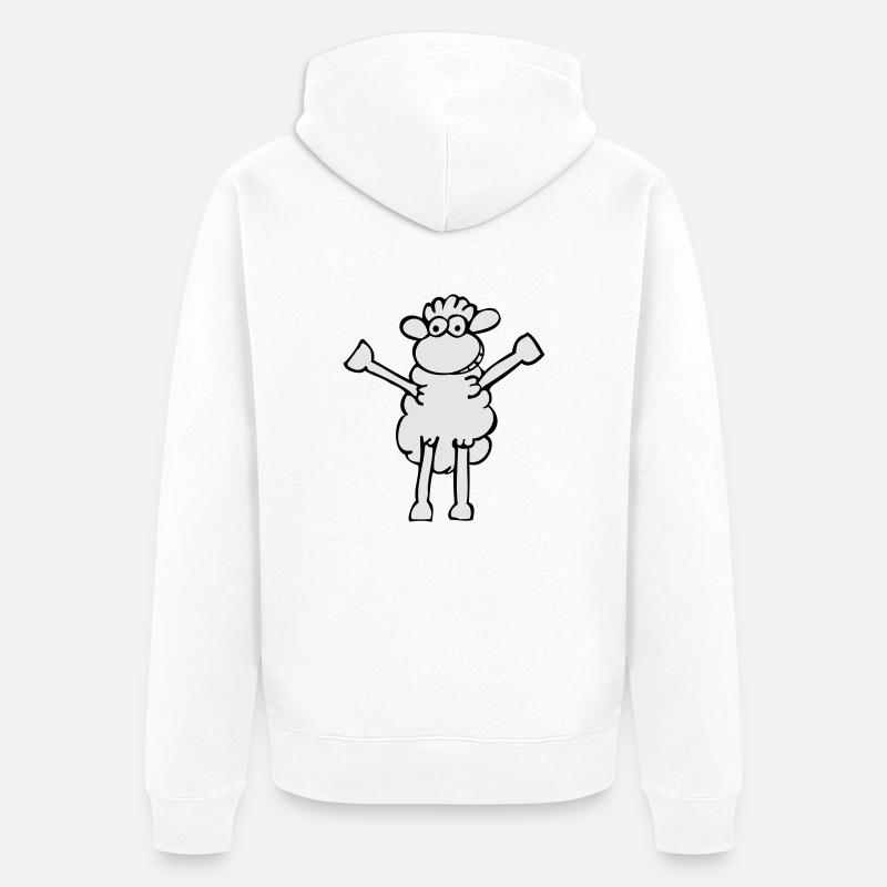 Moppel moutons Flex - Veste à capuche bio Premium Unisexe - blanc