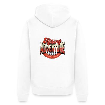 Vivez des aventures de randonnée - Veste à capuche bio Premium Unisexe - blanc - Dos - Thijin (182cm)