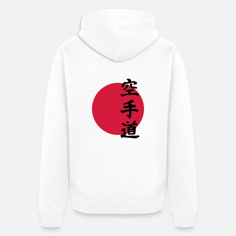 karate - Unisex Premium Bio Zip Hoodie - Weiß
