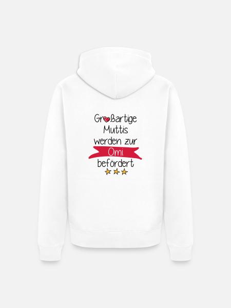 Großartige Muttis - Unisex Premium Bio Zip Hoodie - Weiß