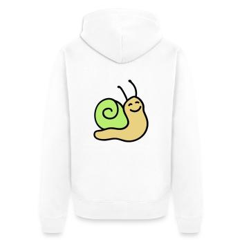 Vis Joyeux 3 - Veste à capuche bio Premium Unisexe - blanc - Dos - Thijin (182cm)