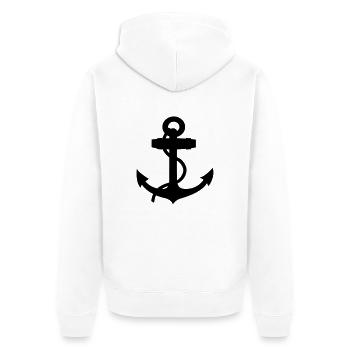 boat anchor - Unisex Premium Bio Zip Hoodie - Weiß - Hinten - Thijin (182cm)