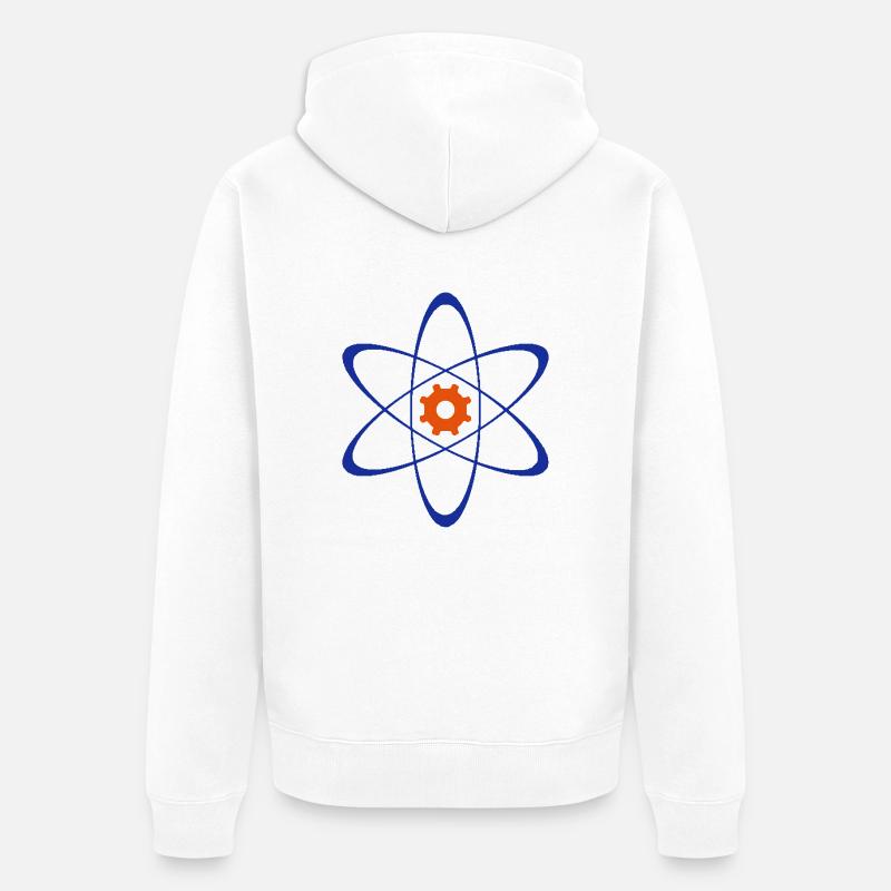 Fachschaft Physik+Technik Uni DuE - Unisex Premium Bio Zip Hoodie - Weiß