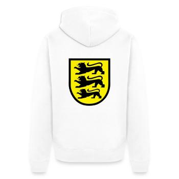 Baden-Württemberg - Unisex Premium Bio Zip Hoodie - Weiß - Hinten - Thijin (182cm)