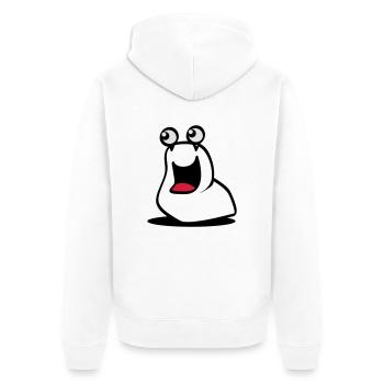 schnecki snail - Unisex Premium Bio Zip Hoodie - Weiß - Hinten - Thijin (182cm)