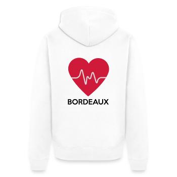coeur de Bordeaux - Veste à capuche bio Premium Unisexe - blanc - Dos - Thijin (182cm)