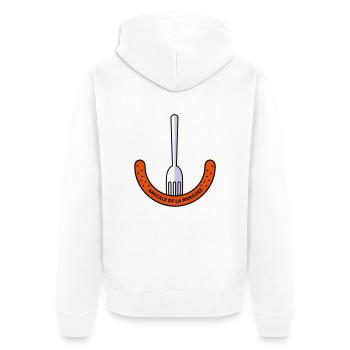 Amicale de la Merguez - Veste à capuche bio Premium Unisexe - blanc - Dos - Thijin (182cm)