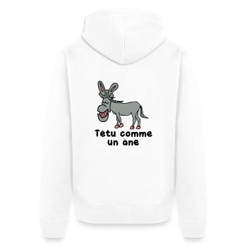 ornery - Unisex Premium Organic Zip Hoodie - white - Back - Thijin (182cm)