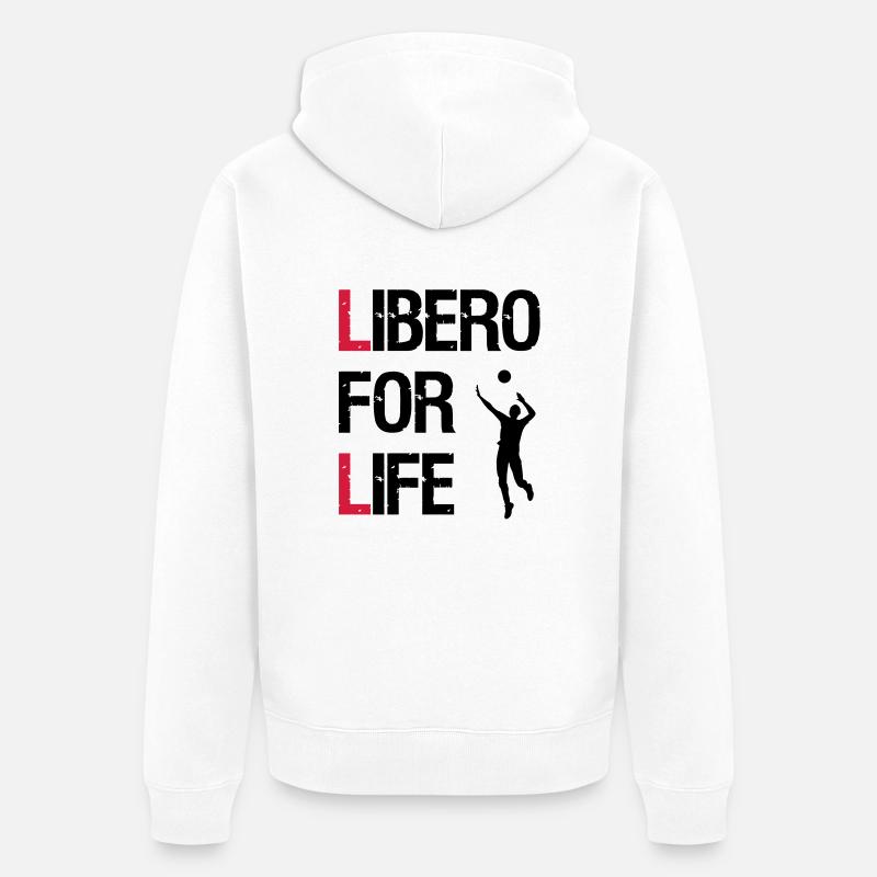 Libero pour la vie - Veste à capuche bio Premium Unisexe - blanc