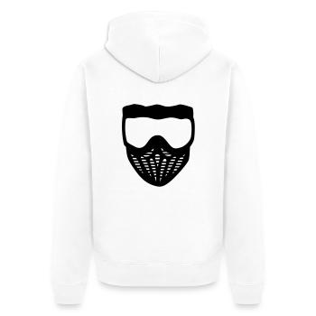 Paintball - Unisex Premium Bio Zip Hoodie - Weiß - Hinten - Thijin (182cm)