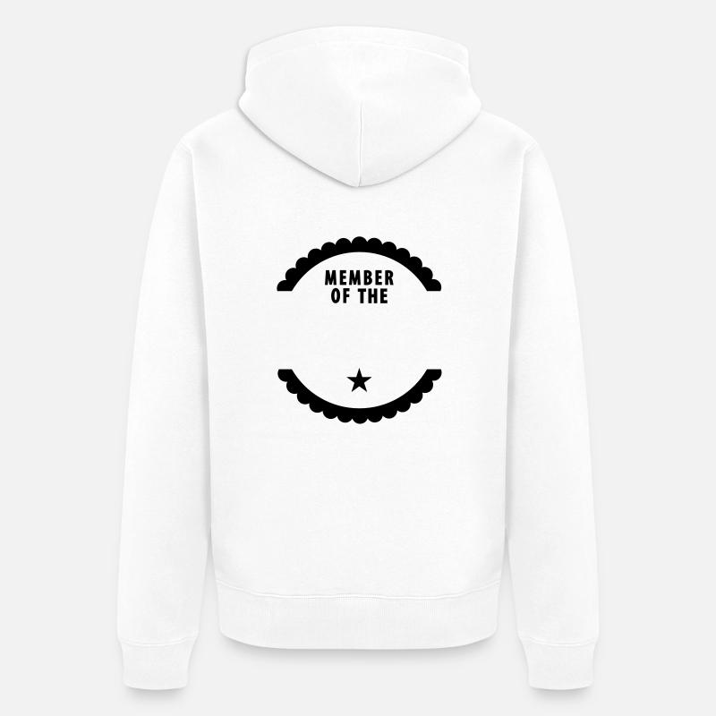 membre de la ... (1c) - Veste à capuche bio Premium Unisexe - blanc