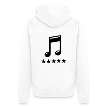 music - Veste à capuche bio Premium Unisexe - blanc - Dos - Thijin (182cm)