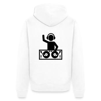 DJ - Veste à capuche bio Premium Unisexe - blanc - Dos - Thijin (182cm)