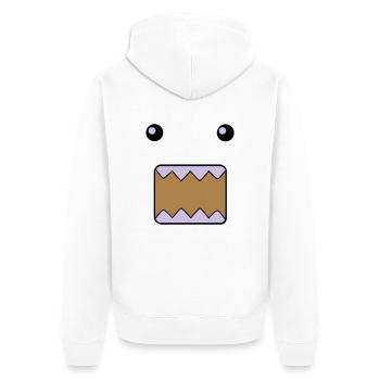 Domo - Unisex Premium Organic Zip Hoodie - white - Back - Thijin (182cm)