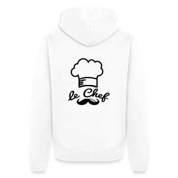 le_chef_f1 - Veste à capuche bio Premium Unisexe - blanc - Dos - Thijin (182cm)
