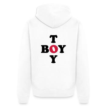 Toy Boy - Veste à capuche bio Premium Unisexe - blanc - Dos - Thijin (182cm)