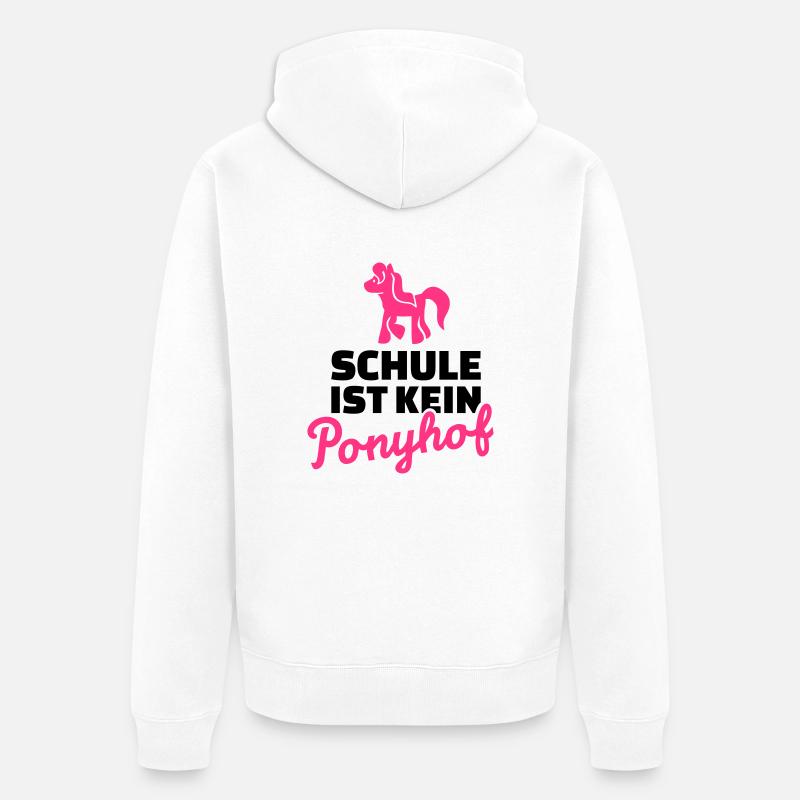 Schule - Unisex Premium Bio Zip Hoodie - Weiß