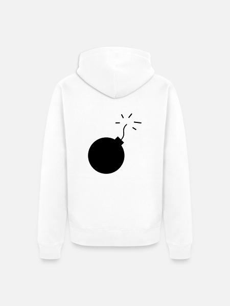 bombe - Unisex Premium Bio Zip Hoodie - Weiß