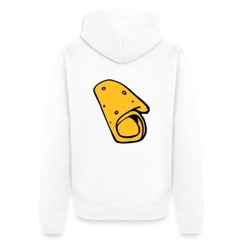 crêpe galette saucisse snack pita - Veste à capuche bio Premium Unisexe - blanc - Dos - Thijin (182cm)