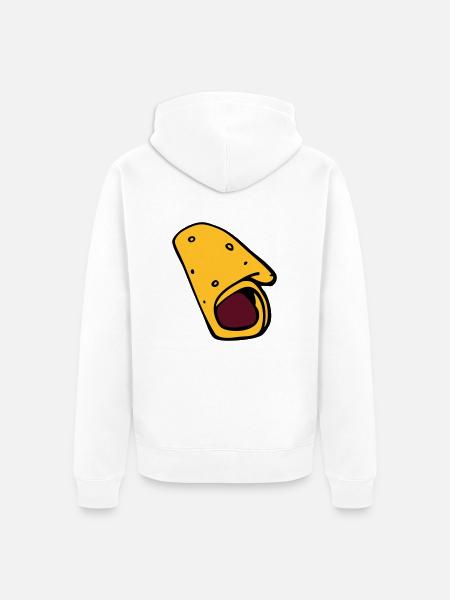 burrito pancake pancake sausage - Unisex Premium Organic Zip Hoodie - white