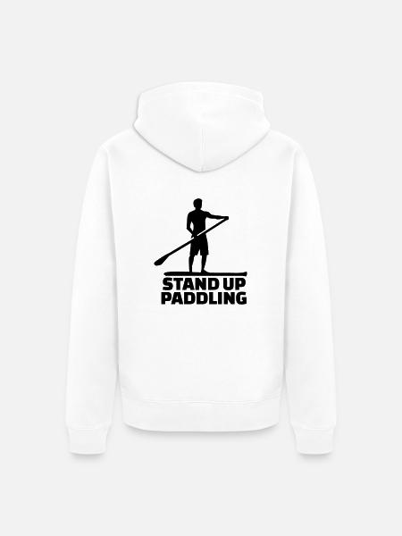 Stand up paddling - Unisex Premium Bio Zip Hoodie - Weiß