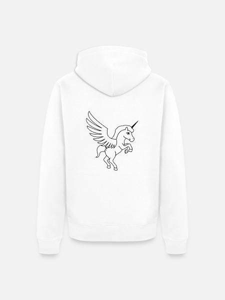 einhorn_maerchen_01 - Veste à capuche bio Premium Unisexe - blanc