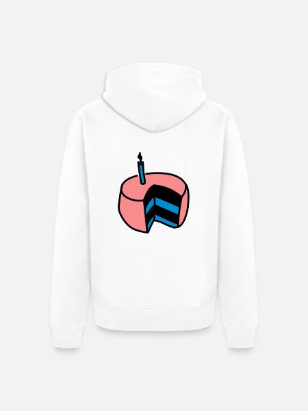 cake - Unisex Premium Organic Zip Hoodie - white