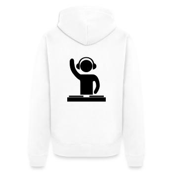 Hey DJ - Veste à capuche bio Premium Unisexe - blanc - Dos - Thijin (182cm)