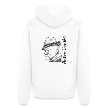 Erzgebirge, dialecte, histoire, Anton Günther - Veste à capuche bio Premium Unisexe - blanc - Dos - Thijin (182cm)