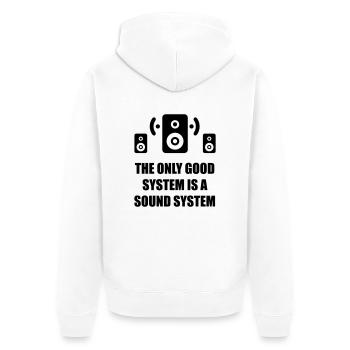 Musik - Unisex Premium Bio Zip Hoodie - Weiß - Hinten - Thijin (182cm)