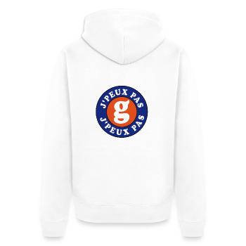 J'peux pas G j'peux pas - Veste à capuche bio Premium Unisexe - blanc - Dos - Thijin (182cm)