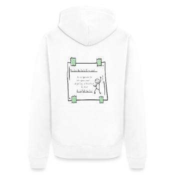Bester Papa, Vatertag - Unisex Premium Bio Zip Hoodie - Weiß - Hinten - Thijin (182cm)