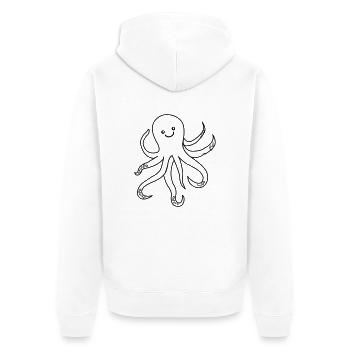 Pieuvre Pieuvre - Veste à capuche bio Premium Unisexe - blanc - Dos - Thijin (182cm)