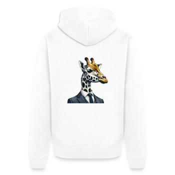 girafe - Veste à capuche bio Premium Unisexe - blanc - Dos - Thijin (182cm)
