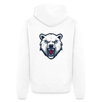 ours blanc - Veste à capuche bio Premium Unisexe - blanc - Dos - Thijin (182cm)