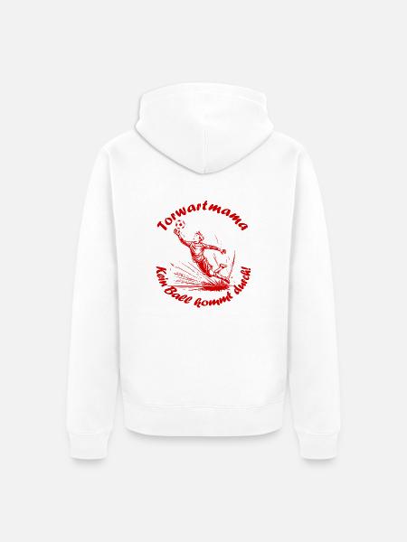 Towart Mama rot - Unisex Premium Bio Zip Hoodie - Weiß