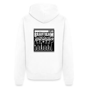 Bräutigam Team Party Jga - Unisex Premium Bio Zip Hoodie - Weiß - Hinten - Thijin (182cm)