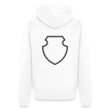 Coat of arms empty - Unisex Premium Organic Zip Hoodie - white - Back - Thijin (182cm)