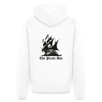 The Pirate Bay - Unisex Premium Bio Zip Hoodie - Weiß - Hinten - Thijin (182cm)