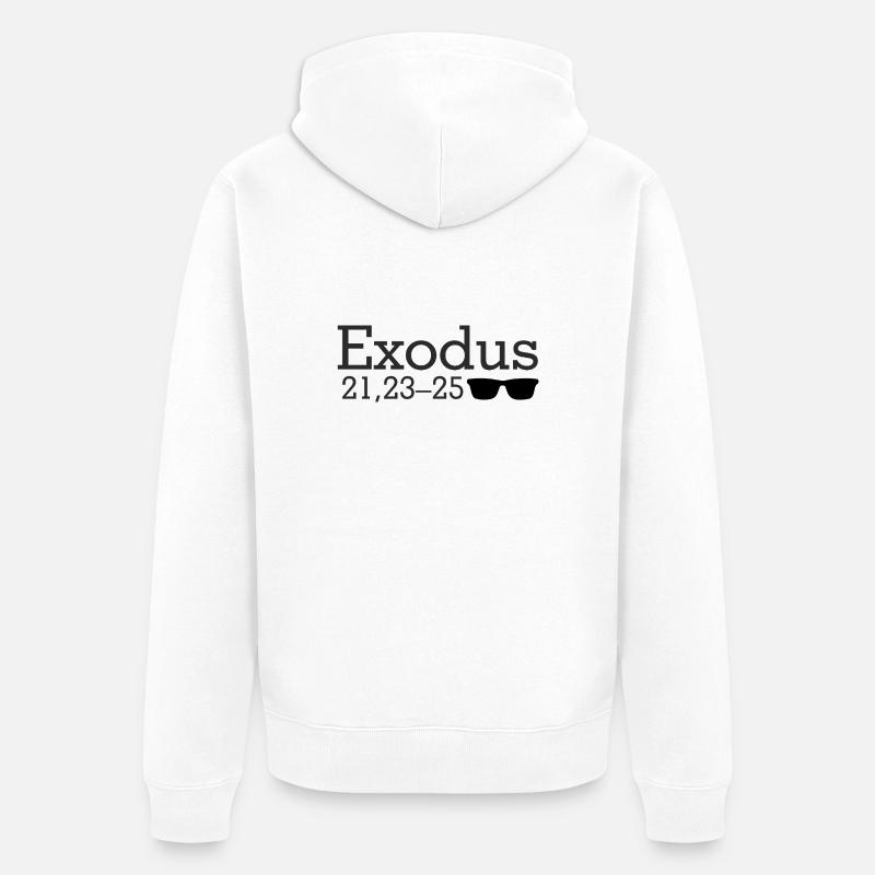 Exode - Veste à capuche bio Premium Unisexe - blanc