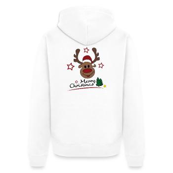 joyeux noel - Veste à capuche bio Premium Unisexe - blanc - Dos - Thijin (182cm)