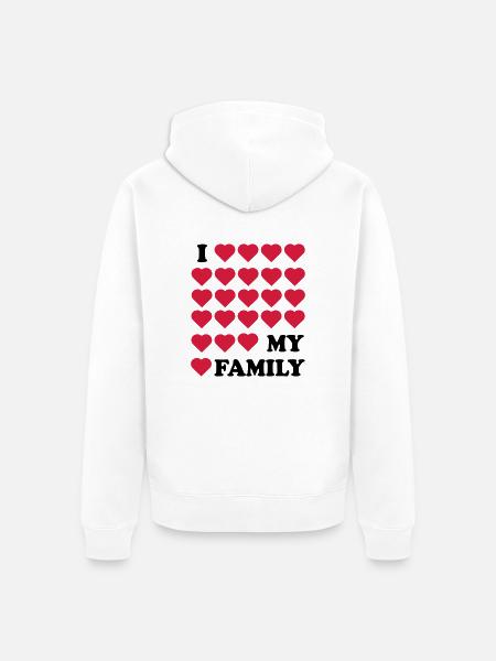 Family - Unisex Premium Organic Zip Hoodie - white