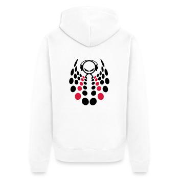 DJ - Veste à capuche bio Premium Unisexe - blanc - Dos - Thijin (182cm)