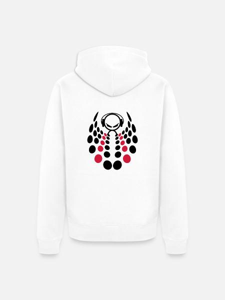 DJ - Unisex Premium Organic Zip Hoodie - white