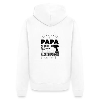 Si peut pas... - Veste à capuche bio Premium Unisexe - blanc - Dos - Thijin (182cm)